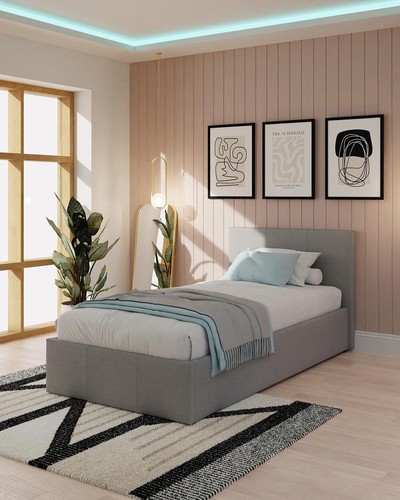 Side lift ottoman single bed - side,