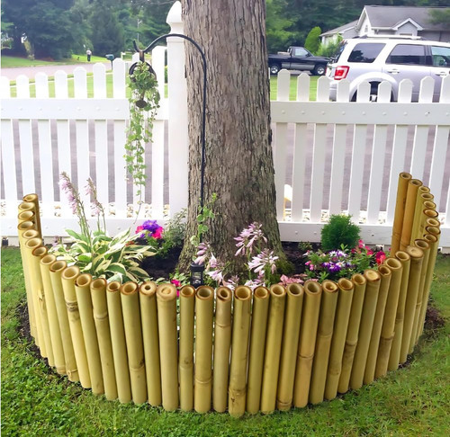 Garden bamboo edging lawn - 1m,