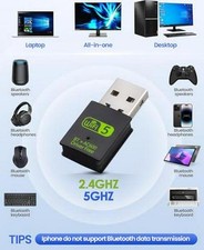 Wireless USB WIFI Dongle Dual Band Adapter For PC 600Mbps High-Speed 5GHz/2.4GHz