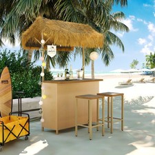 2-Piece Outdoor Tiki Bar Set
