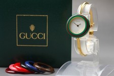 Vintage[Exc+5 Box] Gucci Change Bezel 11/12.2 Gold 7 colors Women's Quartz Watch