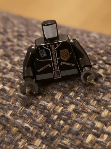 Lego black torso police - (x1),