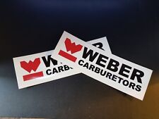 2 x Weber Carburetors Stickers