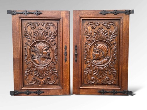 Antique breton carved cupboard - antique,