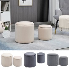 Modern Fabric Storage Ottoman