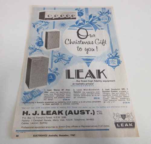 Leak amplifier and speakers - and,