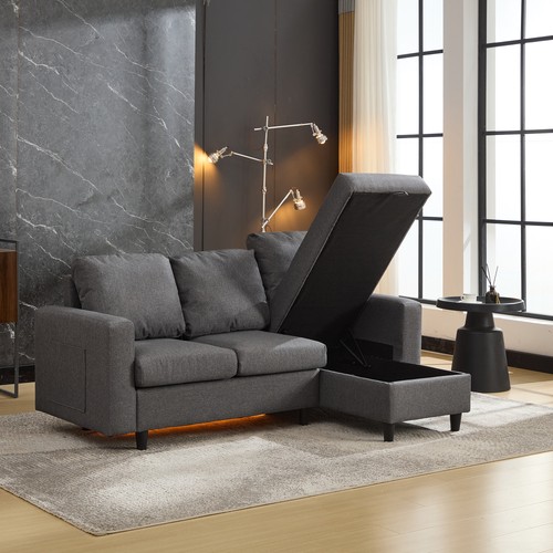 Shaped corner sofa with - l,