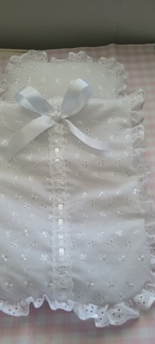 Hand made white - , embroidery