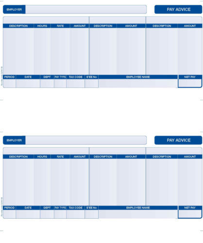 Sage payslips compatible - payslips, blue