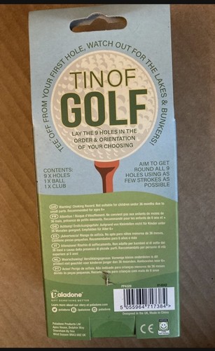 Tin golf hole course in - of, 9