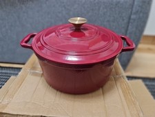 Ernesto Cast Iron Red Casserole Pot With Lid 12” 