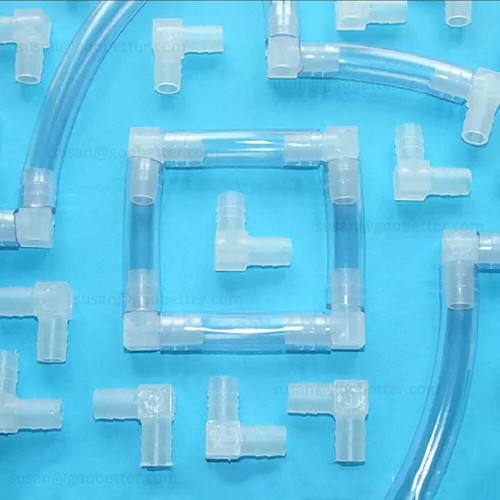 Plastic barbed connector - plastic, tube