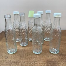 8 Vintage Screw Top Glass Soda