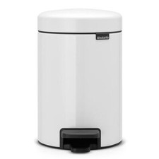 Brabantia Pedal Bin Newlcon with Plastic Inner Bucket Waste Rubbish Bin, 3 L - W