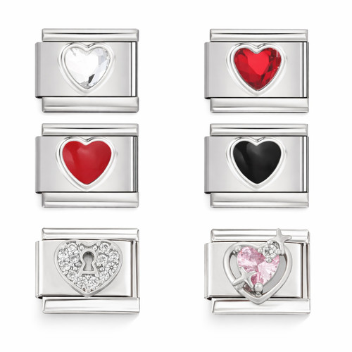 Heart charms fits nomination - fits,