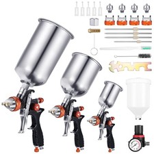 Spray Paint Gun Set HVLP Auto Paint Gun Air Paint Spray Gun with 3 Spray Gun ...