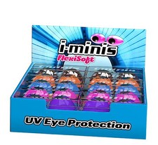 i-minis x 1 Sunbed Tanning Goggles UV Eye Protection Pink Blue Black Purple Red