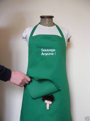 Novelty apron for men - apron, "sausage