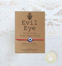 Evil Eye Wish Bracelet Protection from Negativity Red String Thread Kabbalah