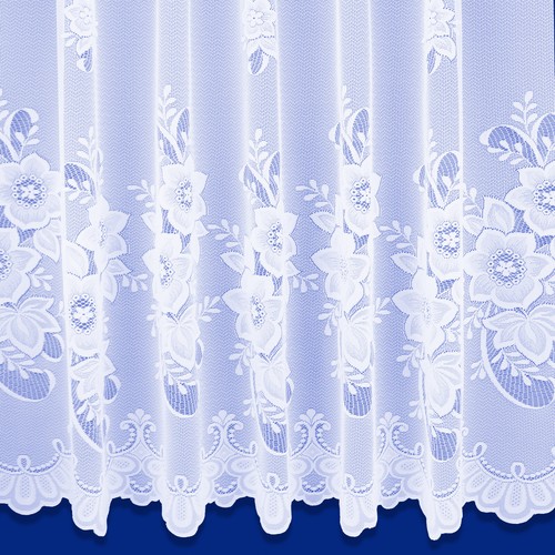 White floral washington net - white,
