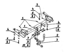 Swan neck tow bar for - tow, caddy