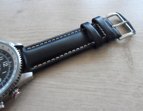 Black leather pilot watch - pilot,