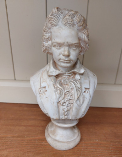 Vintage white plaster bust - , of