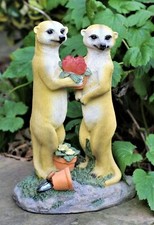 Garden Ornament Solar Powered Decorative Meerkat Light Up Patio Gift