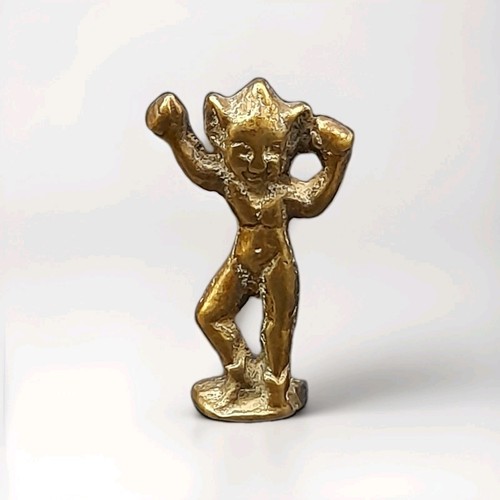 Small old vintage solid brass - old,