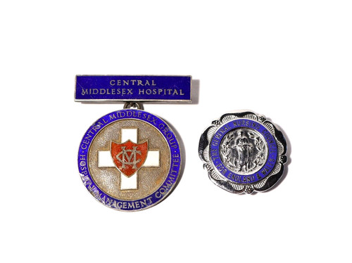 1959 silver enamel badges - x,