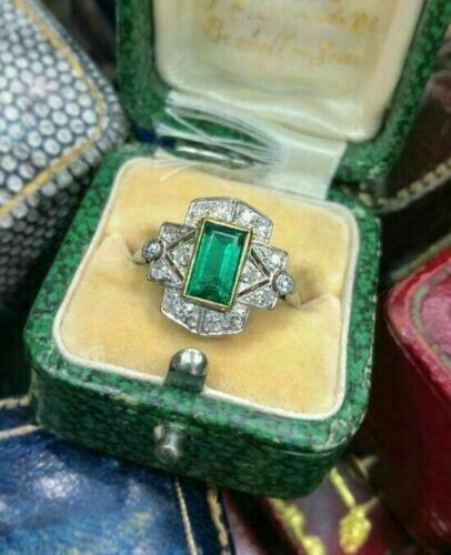 Art deco green emerald - deco, 2