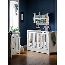 White cot bed with changing