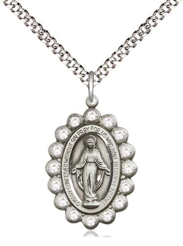 Pewter miraculous medal 16 - medal,