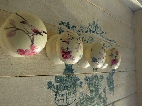 Cream birds and flowers - birds,