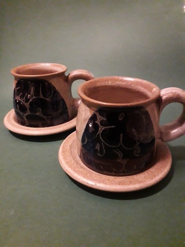 Crich pottery espresso cups - crich,