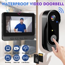 Wireless Video Door Bell Camera WiFi Phone Intercom System with Monitor Doorbell