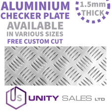 ALUMINIUM FLOOR CHEQUER PLATE 5754 - VARIOUS SIZES & THICKNESS - FREE CUSTOM CUT