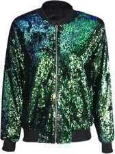 Ladies Glitter Bomber Jacket