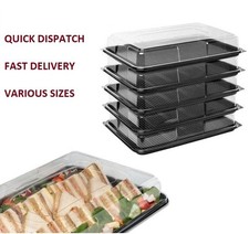 Black Sandwich Platters + Lids