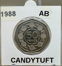 1988 Gibraltar 50p Candytuft