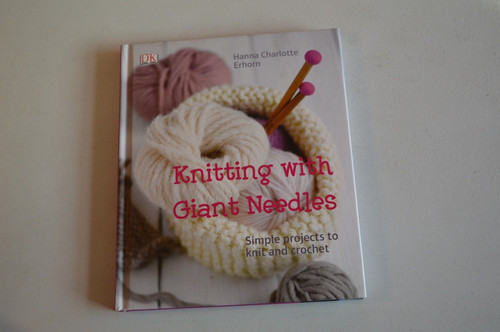 Knitting with giant - with, by