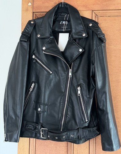 Zara faux leather biker - faux,