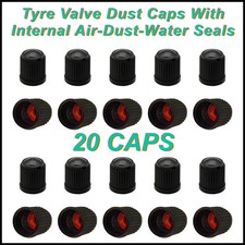 20x DUST AIR VALVE TYRE CAPS