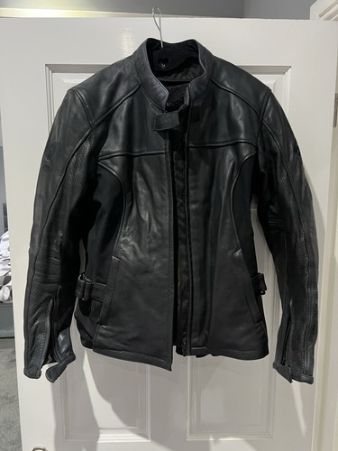 Leather motorcycle jacket - leather,
