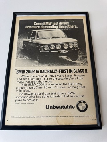 Framed original 1973 bmw 2002 - bmw,