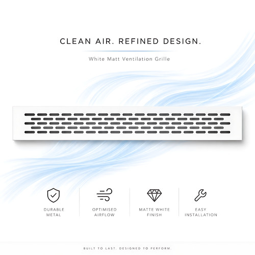 White matt metal - metal, ventilation