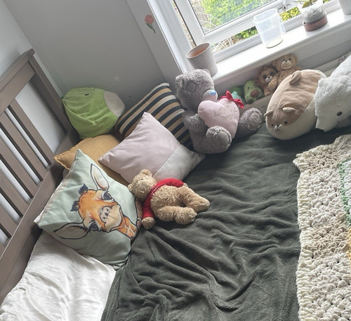 Bed frame with - , mattress