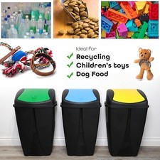 Recycle Bin Set Of 3 Plastic