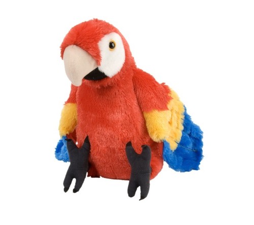 Red parrot soft teddy - soft,