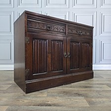 Vintage Oak Sideboard Cabinet